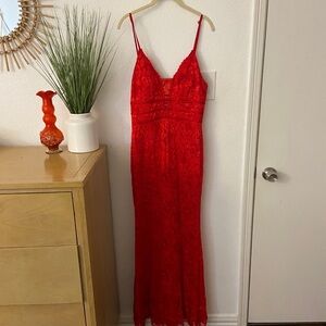 Betsy & Adam Vibrant Red Dress